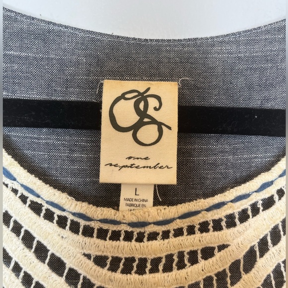 Anthropologie One September L swingy sleeveless with tassels - Picture 3 of 10